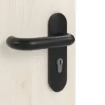 Detailansicht der Oberfläche von GARANT Rauchschutztür Authentic Perl CePaL mit Lichtausschnitt LA-4 bandseitig