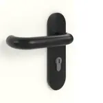 Detailansicht der Oberfläche von GARANT Rauchschutztür U11026SD Kristallweiß GHK08 mit Lichtausschnitt LA-4 bandseitig