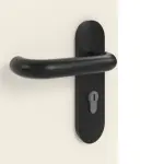 Detailansicht der Oberfläche von GARANT Rauchschutztür 0140-60 Dawn Resopal mit Lichtausschnitt LA-4 mittig