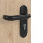 Detailansicht der Oberfläche von GARANT Rauchschutztür Authentic Achat CePaL mit Lichtausschnitt LA-4 mittig