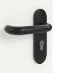 Detailansicht der Oberfläche von GARANT Rauchschutztür Weißlack 9016 GHK08 mit Lichtausschnitt LA-4 mittig