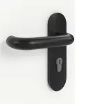 Detailansicht der Oberfläche von GARANT Rauchschutztür U11209SD Edelweiß GHK08 mit Lichtausschnitt LA-4 mittig