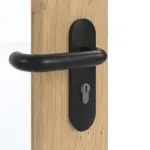 Detailansicht der Oberfläche von GARANT Rauchschutztür Authentic Asteiche CePaL mit Lichtausschnitt LA-4 schlossseitig