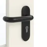 Detailansicht der Oberfläche von GARANT Rauchschutztür Weißlack 9010 mit Lichtausschnitt LA-6