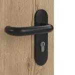 Detailansicht der Oberfläche von GARANT Rauchschutztür Authentic Risseiche CePaL mit Lichtausschnitt LA-7