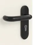 Detailansicht der Oberfläche von GARANT Rauchschutztür Weißlack 9010 mit Lichtausschnitt LA-7