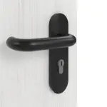 Detailansicht der Oberfläche von GARANT Rauchschutztür Authentic Grigio CePaL mit Lichtausschnitt LA-8