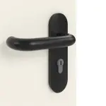 Detailansicht der Oberfläche von GARANT Rauchschutztür Weißlack 9010 mit Lichtausschnitt LA-8