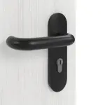 Detailansicht der Oberfläche von GARANT Rauchschutztür Authentic Grigio CePaL mit Lichtausschnitt LA-9