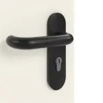 Detailansicht der Oberfläche von GARANT Rauchschutztür Weißlack 9010 mit Lichtausschnitt LA-9