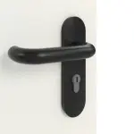 Detailansicht der Oberfläche von GARANT Rauchschutztür Weiß Struktur Premium CePaL mit Lichtausschnitt LA-9