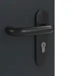 Detailansicht der Oberfläche von GARANT Rauchschutztür U12000SD Vulkanschwarz GHK08