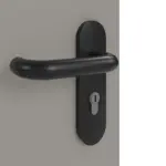 Detailansicht der Oberfläche von GARANT Rauchschutztür U12115SD Platingrau GHK08