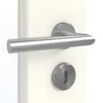 Detailansicht der Oberfläche von GARANT Schallschutztür 0105-60 Pearl White CePaL mit Lichtausschnitt LA-2