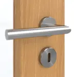 Detailansicht der Oberfläche von GARANT Schallschutztür Eiche Premium CePaL mit Lichtausschnitt LA-2