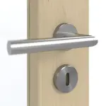 Detailansicht der Oberfläche von GARANT Schallschutztür Natura Ahorn CePaL mit Lichtausschnitt LA-3