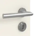 Detailansicht der Oberfläche von GARANT Schallschutztür Weißlack 9010 mit Lichtausschnitt LA-4 bandseitig