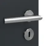 Detailansicht der Oberfläche von GARANT Schallschutztür U12000SD Vulkanschwarz GHK08