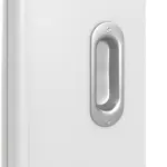 Detailansicht der Oberfläche von Bütte Weiß LA 24 schlossseitig Basic Durat Schiebetür - Huga