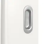 Detailansicht der Oberfläche von Weiß RAL 9016 LA 24 schlossseitig Basic Durat Schiebetür - Huga