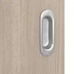 Detailansicht der Oberfläche von Eiche grau LA 24 bandseitig Basic Durat Schiebetür - Huga