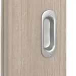 Detailansicht der Oberfläche von Eiche grau LA 24 schlossseitig Basic Durat Schiebetür - Huga