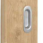 Detailansicht der Oberfläche von Asteiche LA 24 schlossseitig Basic Durat Schiebetür - Huga