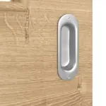 Detailansicht der Oberfläche von Asteiche quer LA 12 Basic Durat Schiebetür - Huga