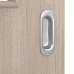 Detailansicht der Oberfläche von Eiche grau LA 12 Basic Durat Schiebetür - Huga