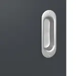 Detailansicht der Oberfläche von Schiebetür Anthrazit RAL 7016 Lack LA 24 bandseitig Basic - Huga