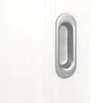 Detailansicht der Oberfläche von Pino Weiß LA 4 mittig Basic Durat Schiebetür - Huga