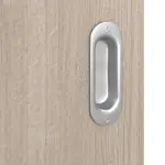 Detailansicht der Oberfläche von Eiche grau LA 4 mittig Basic Durat Schiebetür - Huga