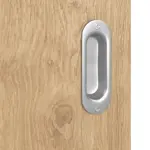 Detailansicht der Oberfläche von Asteiche LA 4 mittig Basic Durat Schiebetür - Huga