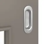 Detailansicht der Oberfläche von Schiebetür Taupe RAL 7048 Lack LA 9 Basic - Huga