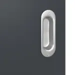 Detailansicht der Oberfläche von Schiebetür Anthrazit RAL 7016 Lack LA Bullauge Basic - Huga