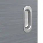 Detailansicht der Oberfläche von Schiebetür Strukturiert Hygge Grau LA 24 mittig Basic - Huga