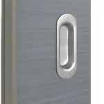 Detailansicht der Oberfläche von Schiebetür Strukturiert Hygge Grau LA 24 schlossseitig Basic - Huga