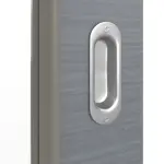 Detailansicht der Oberfläche von Schiebetür Strukturiert Hygge Grau LA 27 Basic - Huga