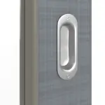 Detailansicht der Oberfläche von Schiebetür Cotton like Hygge Grau LA 27 Basic - Huga