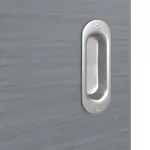 Detailansicht der Oberfläche von Schiebetür Strukturiert Hygge Grau LA 4 mittig Basic - Huga