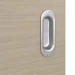 Detailansicht der Oberfläche von Schiebetür Strukturiert Taupe LA 6 Basic - Huga