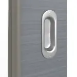 Detailansicht der Oberfläche von Schiebetür Strukturiert Hygge Grau LA 7 Basic - Huga