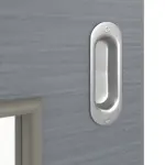 Detailansicht der Oberfläche von Schiebetür Strukturiert Hygge Grau LA 9 Basic - Huga