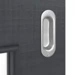 Detailansicht der Oberfläche von Schiebetür Cotton like Anthrazit LA 9 Basic - Huga