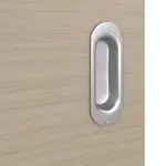 Detailansicht der Oberfläche von Schiebetür Strukturiert Taupe LA Bullauge Basic - Huga