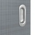 Detailansicht der Oberfläche von Schiebetür Cotton like Hygge Grau LA Bullauge Basic - Huga