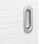 Detailansicht der Oberfläche von Schiebetür Strukturiert Weiß LA Bullauge Basic - Huga