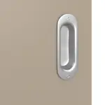 Detailansicht der Oberfläche von Schiebetür Ultramatt Taupe LA Bullauge Basic - Huga