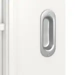 Detailansicht der Oberfläche von Landhaus 1 LA Sprosse 2/4 Classic Durat Verkehrsweiß RAL 9016 Schiebetür - Huga