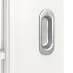 Detailansicht der Oberfläche von Landhaus 2 LA Lugano Classic Durat Verkehrsweiß RAL 9016 Schiebetür - Huga